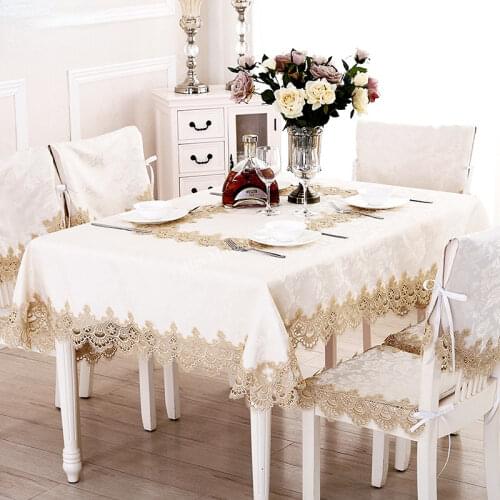 Europe luxury embroidered tablecloth Water-soluble lace tablecloth coffee table cloth living room tablecloth home soft 002