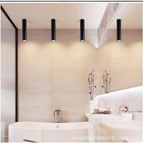 Modern minimalist straight LED ceiling lamp Surface mounted ceiling-free ceiling lamp Bedroom study restaurant downlight