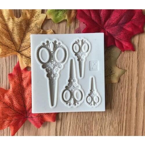 Sugarcraft Scissors silicone mold fondant mold cake decorating tools chocolate gumpaste mold