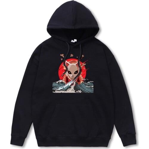 Demon Slayer Anime Sabito Cartoons Hoody For MenHarajuku Big Size Sweatshirt Fashion Fleece Hooded Autumn Warm S-XXL Male Tops
