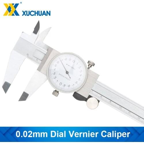 Dial Gauge 0-150mm Accuracy 0.02mm Shockproof Vernier Caliper Stainless Steel Gauge Meter Measure Tool Caliper