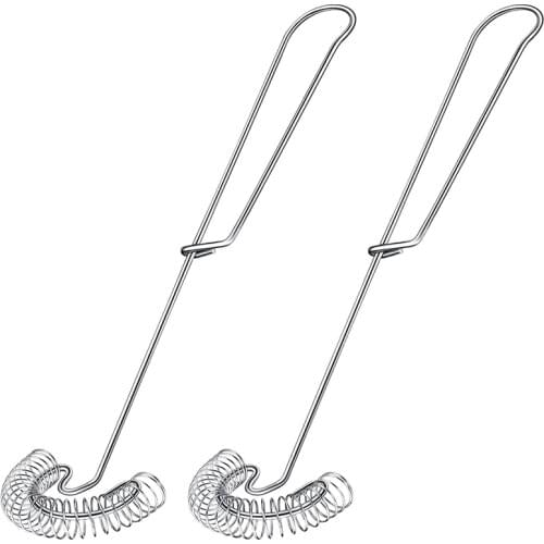 2 Pieces Whisk Egg Small Whisk Whipper Stainless Steel Egg Whisk Flat Spring Coil Whisk Egg Frother, Milk and Egg Beater