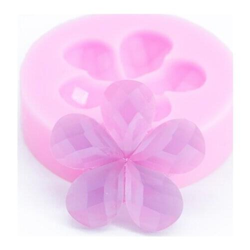 YF377 Flower Silicone Mold - Candy Chocolate Cookie Biscuit Resin Polymer Clay pendant Mold