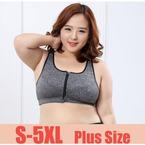 Cloud Hide Women Sports Bra Front Zipper Underwear Fitness Shirt Push Up Yoga Top Bras Athletic Vest Sportswear Plus Size S-5XL