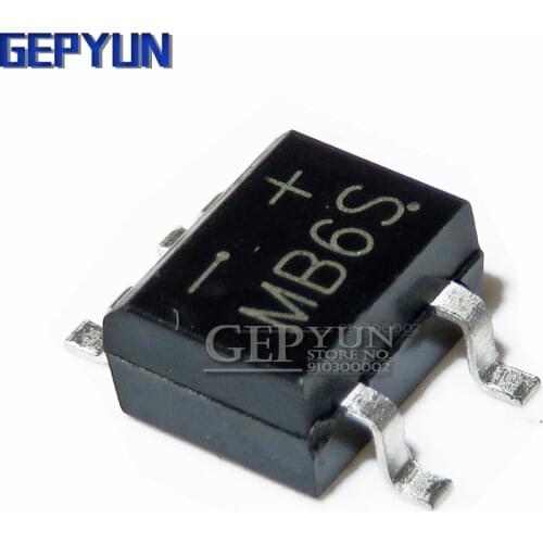 100PCS MB6S SOP4 SOP SMD 0.5A/600V Gepyun