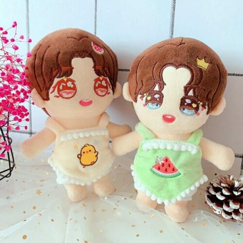 20cm Baby Doll Plush Dolls Clothes Lovely Toy Dolls Accessories for Korea Kpop EXO Idol Dolls Gift