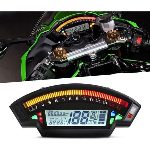 2020 LCD Digital Speedometer 14000RPM 6 Gear 199km/h Motorcycle Odometer For1,2,4 Cylinders Meter Universal