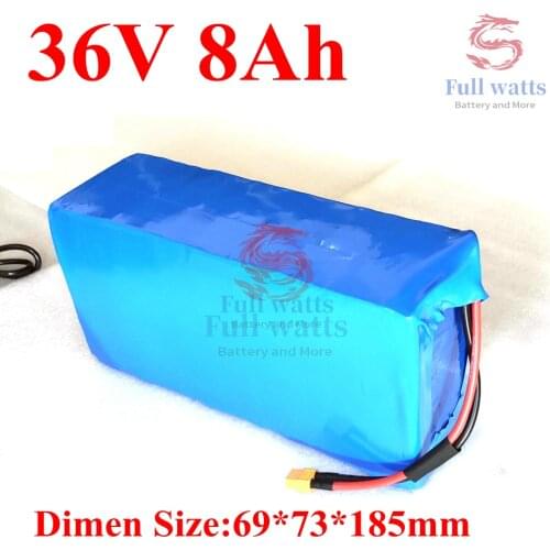 36v 8ah lithium battery 36v 8ah electric bicycle battery 36v li-ion battery pack for 360w 500w motor e-bike + 2A charger