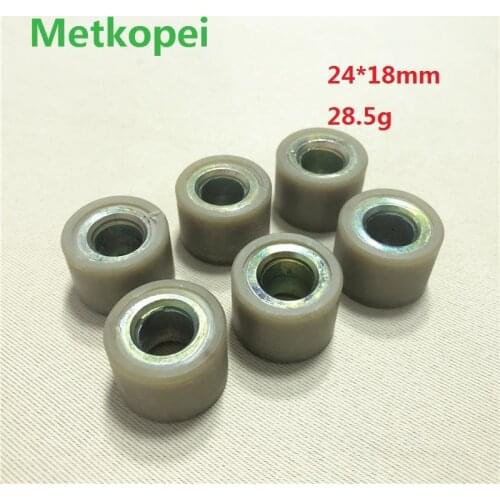 6 pcs Variator Roller Weight 24x18mm for Scooter ATV CFMOTO CF250 CH250 CN250 Foresight 250 FORZA 250 28.5g