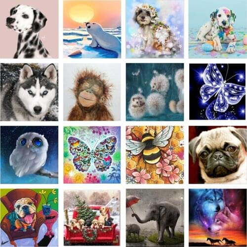 5d New Product Diamond Painting Animal Dog Wolf Full Diamond Mosaic Creative Hobby Home Decoration Painting Personalized Gift