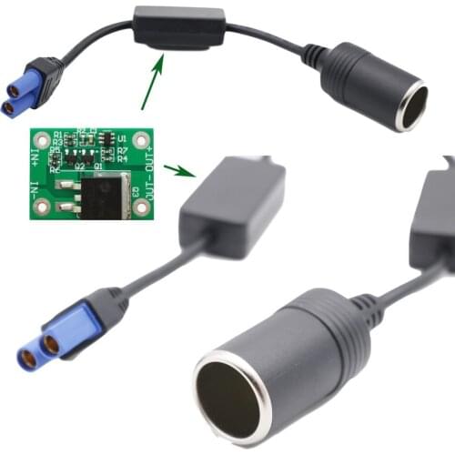 Car Cigarette Lighter Female Socket To EC5 Adapter Cable Undervoltage Protection Prevents Short Circuits Car Jump Starter