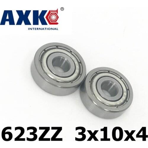 Axk 623zz Bearing Abec-5 10pcs 3x10x4 Mm Miniature 623-2z Ball Bearings 623 Zz Emq Z3v3 Quality