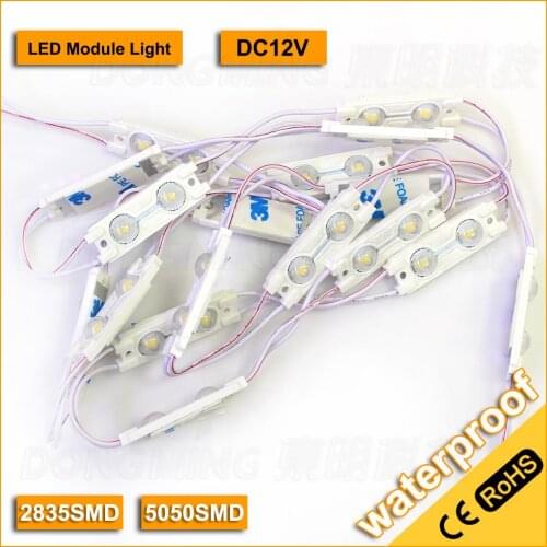 Factory price led module injection with lens 160 degree DC12V 0.48W 2835 2leds rgb led module light high bright
