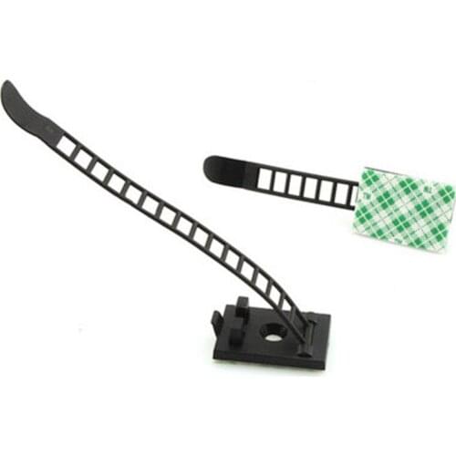 Black sticky wiring fixing seat, large length 90mm, adjustable movable cable tie, chassis wiring seat