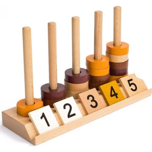 Wooden Montessori Math Toys for Kids Montessori Materials Learning Educational Toys for Children Count Operation Smart Games