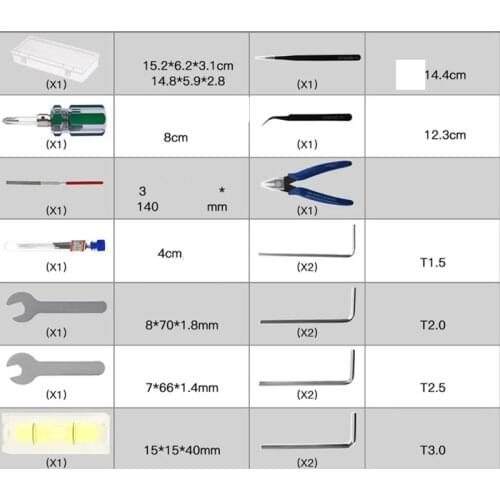 28EA 3D Printer Parts 3D Printing Model Add-on Tool Kit Removal Tool Clean Nozzle Filament Needle For 3D Print Model Filament