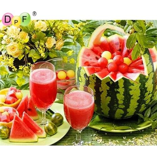 DPF DIY diamond embroidery watermelon juice 5D crafts diamond painting cross stitch needlework diamond mosaic square home decor