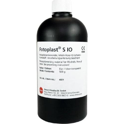 Dreve UV Curing Resin Hard Acrylic Resin Fotoplast S IO for Custom Hearing Aid Earmold IEM Shell