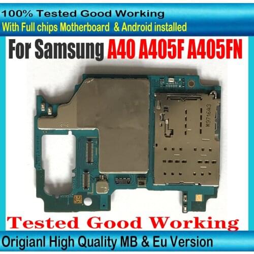 EU Version MB For Samsung Galaxy A40 A405F A405FN motherboard 64GB SM-A405F SM-A405FN Full chips Main Logic board Android System