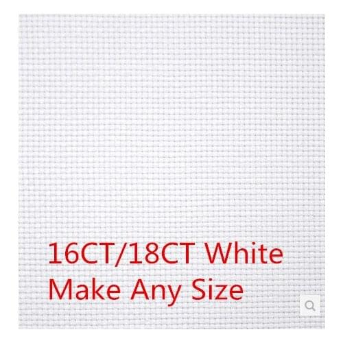 Factory Shop Cross Stitch Aida Cloth 16CT OR 18CT Canvas Fabric 200X150cm Or Make Any Size