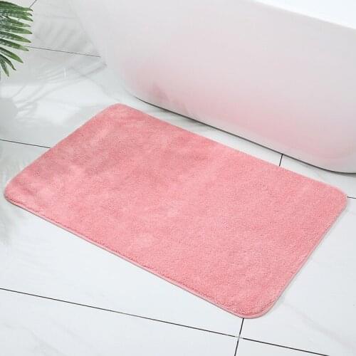 Bathroom Bath Mat Floor Carpets In Toilet Lavatory Room Solid Color Anti-slip WC Rugs Home Hallway Entrance Doormat Multi-size