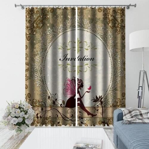 Beauty curtains 3d curtains new window balcony thickened windshield blackout curtains Drapes Cortinas