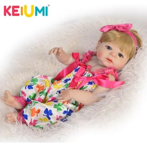 KIMUMI 23 Inch boneca reborn Full Silicone Vinyl 55cm Reborn Baby Doll Toys Lifelike Child Birthday Xmas Gift
