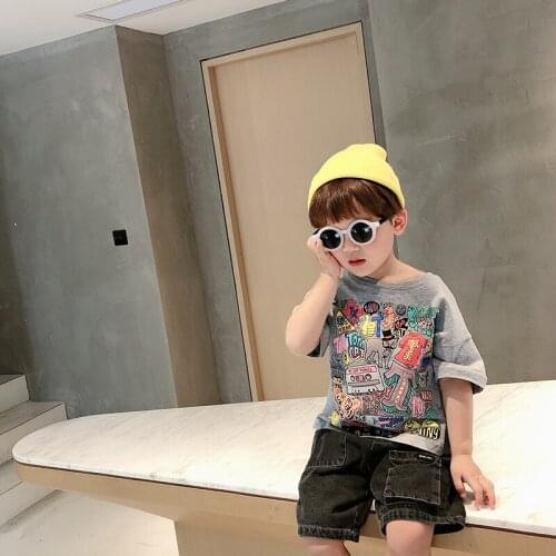 Cute T-shirt Women T Shirt Custom Print Short Sleeve T Shirt Aesthetic Funny Vetement Enfant Roupa Infantil Boys T-shirt BA60DX