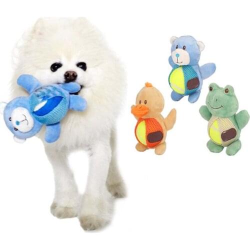 Cute Animal Plush Dog Toy interactive Toy For Dog Puppy Cat Funny training Bite Resistant Chew Squeak Sound Pet Supplies
