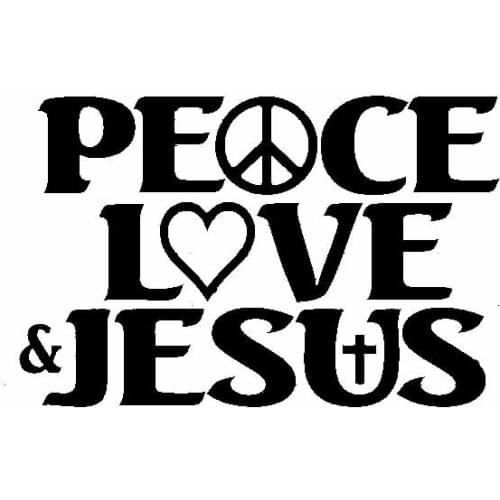 Fashion Jesus Christian Car Decal High Quality Personalized PVC Car Window Waterproof Sticker Black/White, 15m*10cm