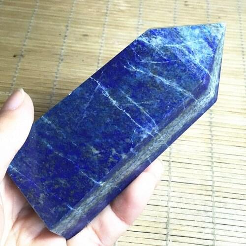 Natural Rock Lapis Lazuli Quartz Crystal GemStone Point Healing Wand Obelisk 200-700g