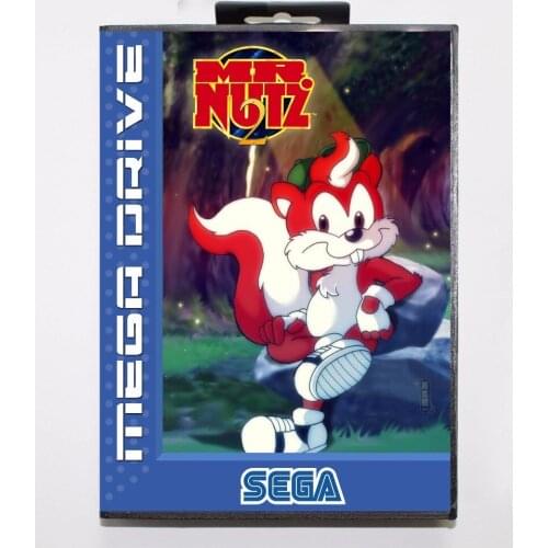 New Arrival Mr Nutz 2 16 bit MD Game Card With Retail Box For Sega Megadrive/Genesis