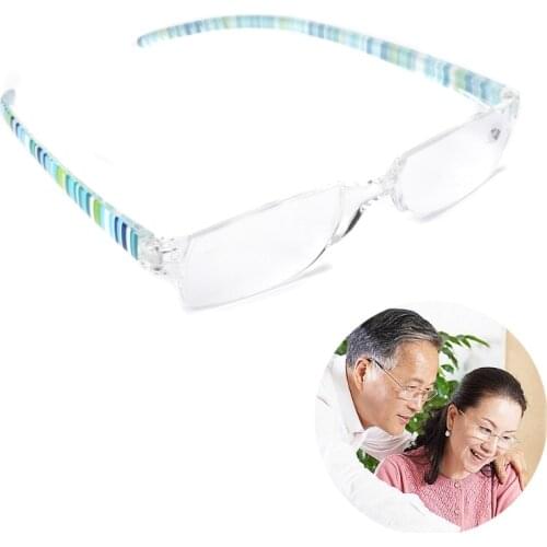 Unisex Striped Reading Glasses Resin Clear Lens Presbyopia Eyeglasses for men and women +1.0~+4.0 New Fashion 2020
