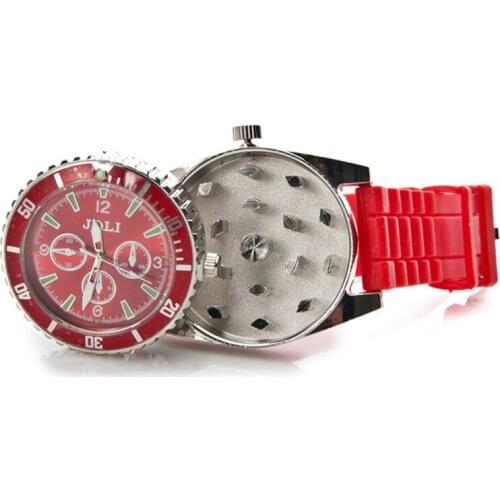 Wholesale GERUI New Leather Watch Multi-function Metal Grinder Spice Maker Herbs Herb Tobacco Grinder Machine Gadgets For Men