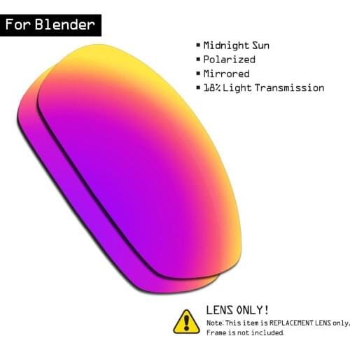 SmartVLT Polarized Sunglasses Replacement Lenses for Oakley Blender - Midnight Sun