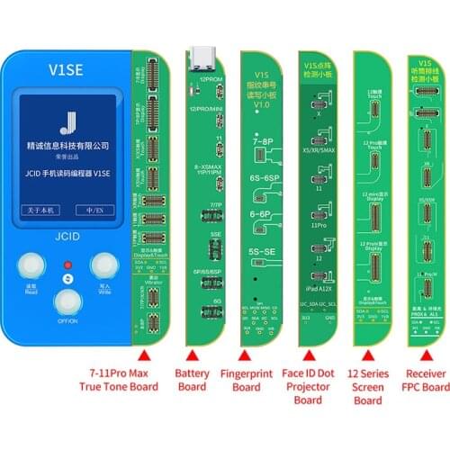 JC V1S Dot Matrix Repair Programmer Photosensitive Original Color Fingerprint Battery Tester for X XS XSMAX 11 11Promax 12Pro