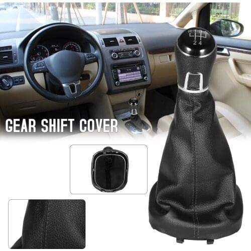 5/6 Speed Gear Knob Shift Stick Gaiter Replacement for VW Touran 2003-2010 Caddy MK2 2004-2009 Car Accessories