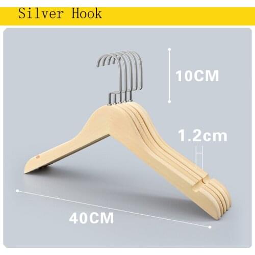 Sainwin 10pcs/lot 40cm Solid Wood clothes store special wooden hanger womens trousers clip pants baby rack