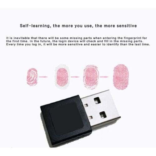 B85B Mini USB Fingerprint Reader Win10 Dongle File Encryption 360° Touch Security Key