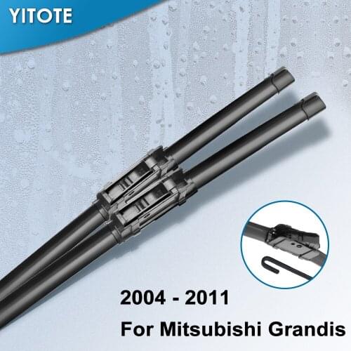 YITOTE Wiper Blades for Mitsubishi Grandis Fit Heavy Duty Hook Arm 2004 2005 2006 2007 2008 2009 2010 2011