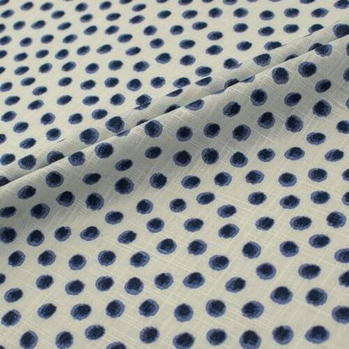 Blue Wave Point Pure Linen Fabric For Dress Skirt Tissus Au MÈTre Telas Por Metro Ткань Для Шитья Sewing Dresses Tela Tissu DIY