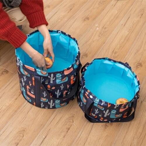 Foot bag folding portable household washbasin foot bucket outdoor dormitory large plastic washing bucket hot sale