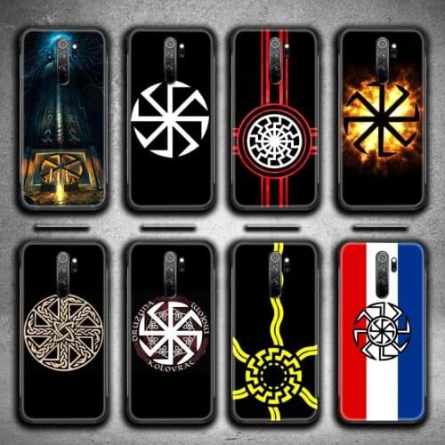 Slavic symbol Kolovrat Phone Case for Redmi 9A 8A 7 6 6A Note 9 8 8T Pro Max Redmi 9 K20 K30 Pro