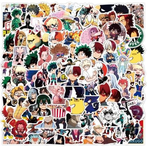 10/50/100PCS Anime My Hero Academia Graffiti Stickers For Laptop Notebook Skateboard Computer Luggage Cartoon Decal Sticker
