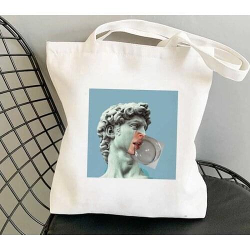 Michelangelo shopping bag bolsa canvas bolso tote handbag eco bag bolsas ecologicas net reciclaje bolsas reutilizables sac toile