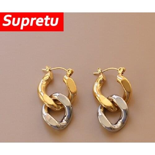 Supretu Women's Gold Earrings