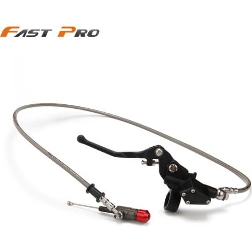 Motorcycle Universal 1200mm Hydraulic Clutch Lever Master Cylinder For 125-250cc Vertical Engine Offroad Dirt Bike ATV Silver