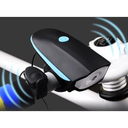 2 in 1 Bicycle Horn Light 250LM Bicycle LED Headlight Front Lamp 120dB MTB Road Bike Electric Bell USB Rechargeable Cycling Bell