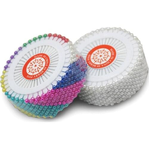 480 Pcs/lot Sewing Pin Round Pearl Head Dressmaking Pins Corsage Florists Mixed Color Sew Textile Accessories