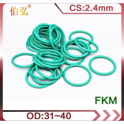 Fluororubber O-Ring 5PCS/lot FKM Sealing CS 2.4mm OD31/32/33/34/35/36/37/38/39/40mm O-Ring Seal Gasket Ring